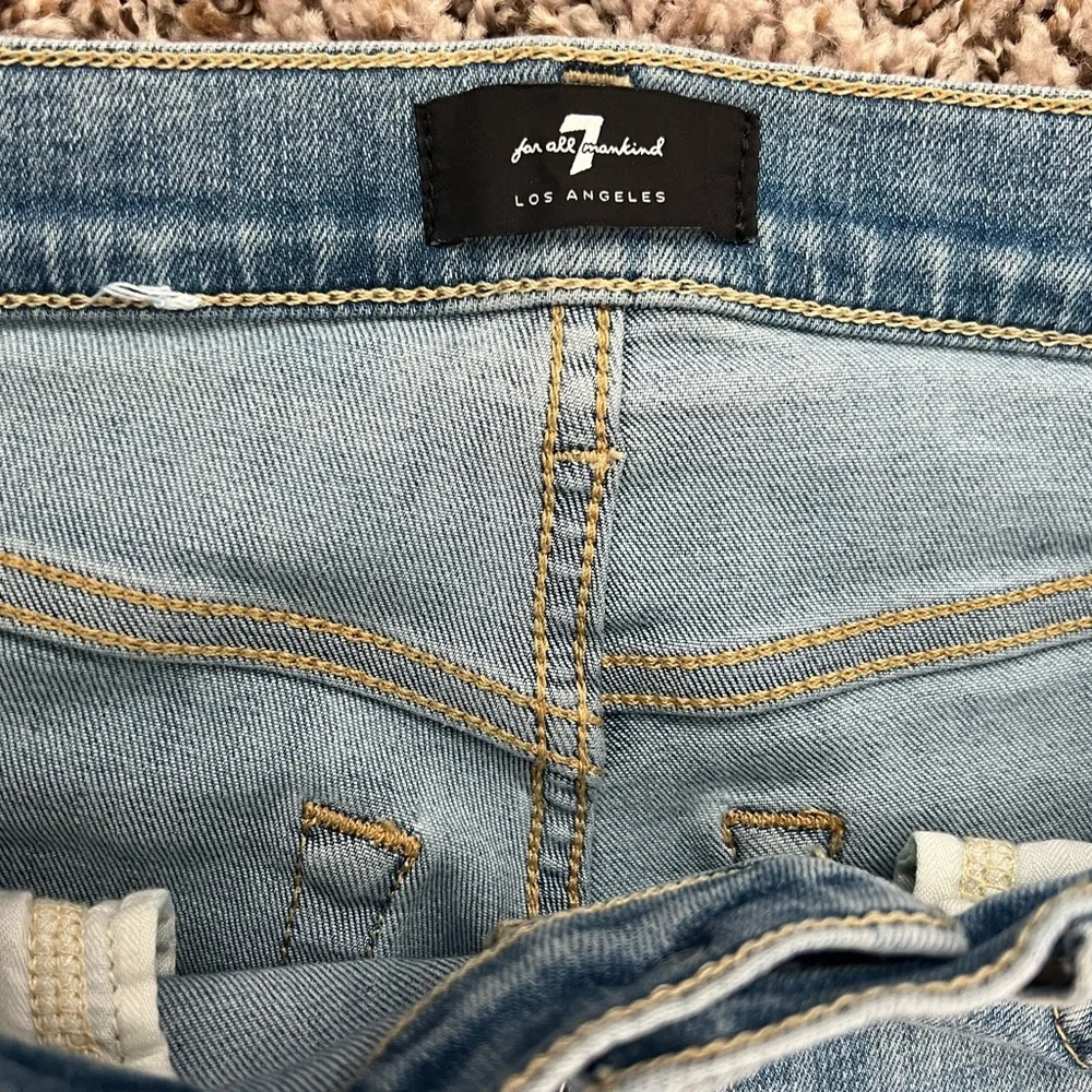 7 For All Mankind Skinny Jeans Women Size 23‎ Light Blue Denim (0647) - Picture 7 of 15